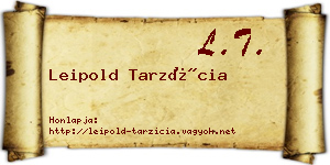Leipold Tarzícia névjegykártya